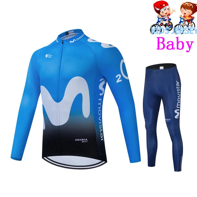 Ensemble de maillot de cyclisme thermique pour enfants